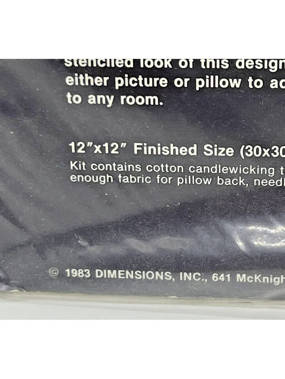 1983 Dimensions Candlewicking Kit C. Wysocki AMERICANA STENCIL #4116 Birds 12x12